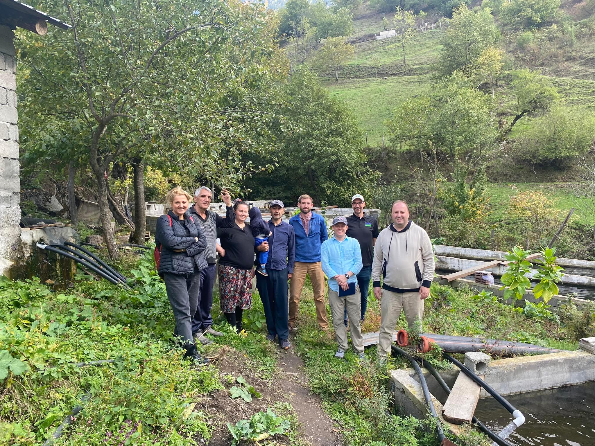 Project Group at Fish Farm in Republic of Georgia