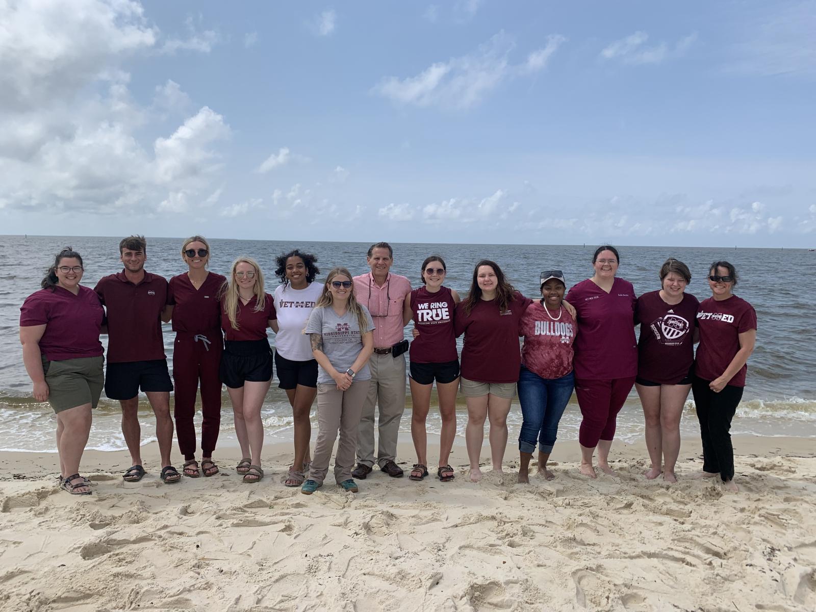 MSU students with the mayor of Pass Christia