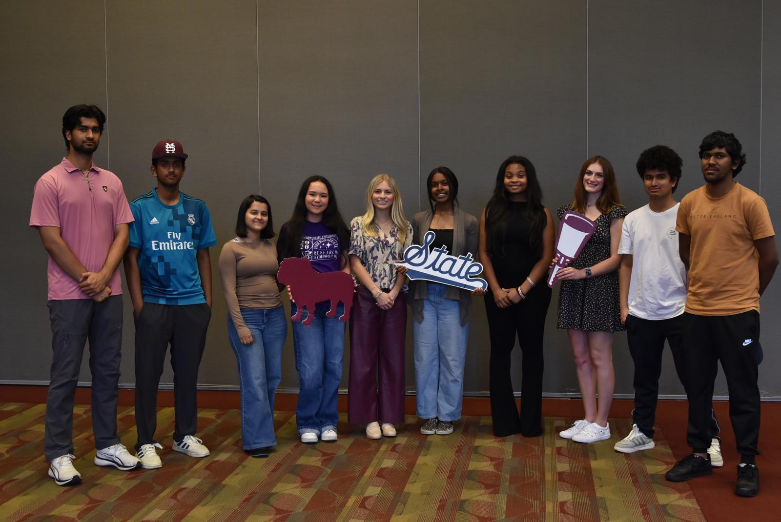 BRIDGES undergraduate students pose together for a group photo